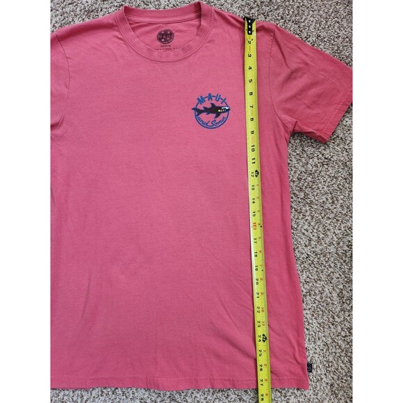 MAUI AND SONS T Shirt Mens Medium Pink Graphic Shark Logo Short Sleeve Crewneck - Picture 7 of 7